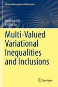 Cover: Multi-Valued Variational Inequalities and Inclusions - Springer