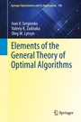 Cover: Elements of the General Theory of Optimal Algorithms - Springer