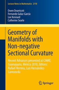 Enlarge image Cover: Geometry of Manifolds with Non-negative Sectional Curvature - Springer