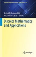 Cover: Discrete Mathematics and Applications - Springer