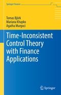 Cover: Time-Inconsistent Control Theory with Finance Applications - Springer