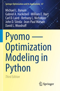 Enlarge image Cover: Pyomo - Optimization Modeling in Python - Springer