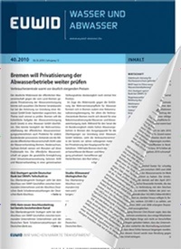 Abbildung von: EUWID Wasser und Abwasser - EUWID Europäischer Wirtschaftsdienst GmbH
