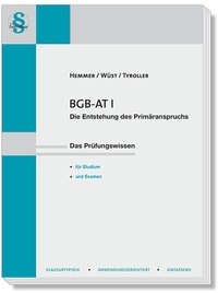 Abbildung von: BGB AT I - Die Entstehung des Primäranspruchs - Hemmer-Wüst