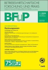Abbildung von: Rechnungswesen - BFuP 1/2023 - NWB