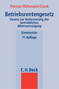 Abbildung von: Betriebsrentengesetz - C.H.BECK