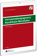 Abbildung von: Versammlungsgesetz Nordrhein-Westfalen - Digital - Verlag Reckinger