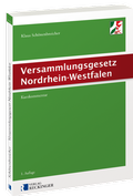 Bild: Versammlungsgesetz Nordrhein-Westfalen - Verlag Reckinger