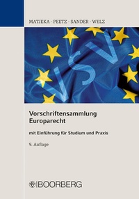 Abbildung von: Vorschriftensammlung Europarecht - Boorberg