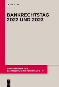 Abbildung von: Bankrechtstag 2022 und 2023 - De Gruyter