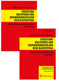 Abbildung von: Vergütung, Nachträge und Behinderungsfolgen beim Bauvertrag - Kombination Band 1 und 2 - Werner