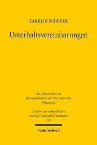 Abbildung von: Unterhaltsvereinbarungen - Mohr Siebeck