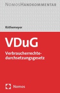 Abbildung von: VDuG - Verbraucherrechtedurchsetzungsgesetz - Nomos