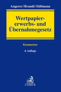 Abbildung von: Wertpapiererwerbs- und Übernahmegesetz (WpÜG) - C.H.BECK