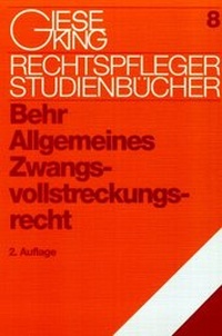 Abbildung von: Allgemeines Zwangsvollstreckungsrecht - Gieseking