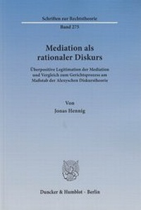 Abbildung von: Mediation als rationaler Diskurs - Duncker & Humblot