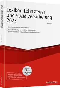 Abbildung von: Lexikon Lohnsteuer und Sozialversicherung 2023  - Haufe-Lexware