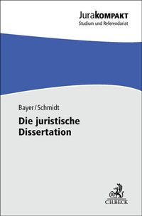 Abbildung von: Die juristische Dissertation - C.H.BECK