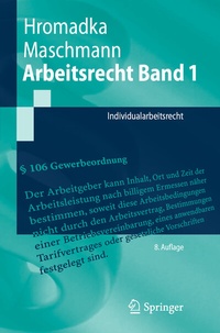 Abbildung von: Arbeitsrecht Band 1 - Springer