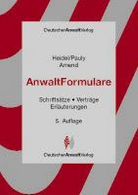 Enlarge image Cover: AnwaltFormulare - Deutscher Anwaltverlag