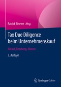 Cover: Tax Due Diligence beim Unternehmenskauf - Springer Gabler