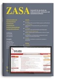 Cover: ZASA | Zeitschrift f&uuml;r das Recht der Au&szlig;enwirtschaft, Sanktionen und Auslandsinvestitionen - C.H.BECK