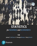 Cover: Statistics for Business & Economics, Global Edition - Pearson Education Limited