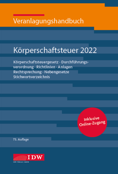Abbildung von: Veranlagungshandbuch Körperschaftsteuer 2022 - IDW