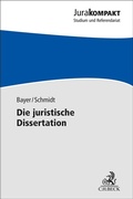 Cover: Die juristische Dissertation - C.H.BECK