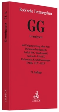 Abbildung von: GG: Grundgesetz für die Bundesrepublik Deutschland - C.H. Beck