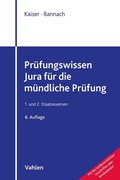 Abbildung von: Prüfungswissen Jura für die mündliche Prüfung - Vahlen