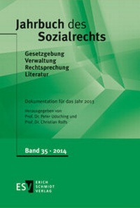Abbildung von: Jahrbuch des Sozialrechts. Dokumentation für das Jahr 2013 - Erich Schmidt Verlag