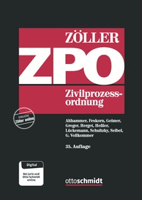 Abbildung von: Zivilprozessordnung: ZPO - Otto Schmidt Verlag