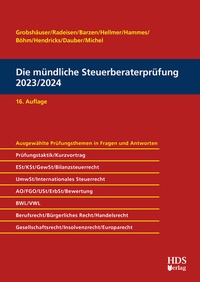 Abbildung von: Die mündliche Steuerberaterprüfung 2023/2024 - HDS