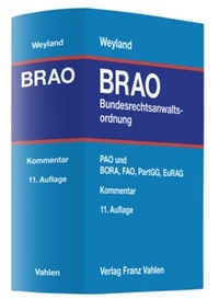 Abbildung von: Bundesrechtsanwaltsordnung: BRAO - Vahlen