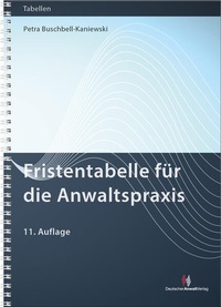 Bild: Fristentabelle für die Anwaltspraxis - Deutscher Anwaltverlag