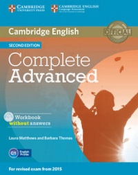 Enlarge image Cover: Complete Advanced Workbook without Answers with Audio CD - Cambridge University Press