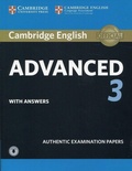 Cover: Cambridge English Advanced 3 Student's Book with Answers with Audio - Cambridge University Press