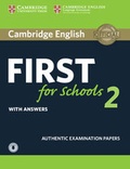 Cover: Cambridge English First for Schools 2 Student's Book with answers and Audio - Cambridge University Press