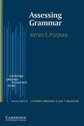 Cover: Assessing Grammar - Cambridge University Press