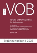 Cover: VOB Vergabe- und Vertragsordnung f&uuml;r Bauleistungen - Erg&auml;nzungsband - DIN Media