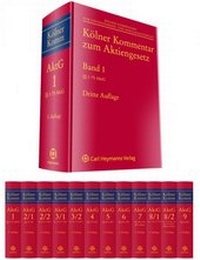 Abbildung von: Kölner Kommentar zum Aktiengesetz - Carl Heymanns Verlag