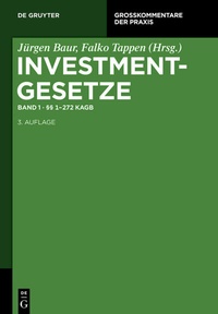 Abbildung von: Investmentgesetze  - De Gruyter