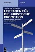 Cover: Leitfaden f&uuml;r die juristische Promotion - De Gruyter