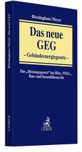 Cover: Das neue GEG - Geb&auml;udeenergiegesetz - C.H.BECK