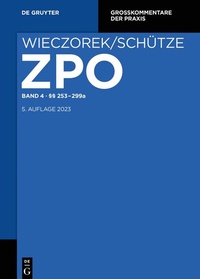 Abbildung von: Zivilprozessordnung und Nebengesetze: ZPO - Band 4 - De Gruyter