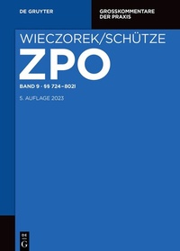 Abbildung von: Zivilprozessordnung und Nebengesetze: ZPO - Band 9 - De Gruyter