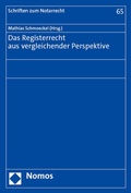Abbildung von: Das Registerrecht aus vergleichender Perspektive - Nomos