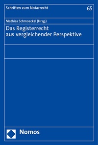 Abbildung von: Das Registerrecht aus vergleichender Perspektive - Nomos