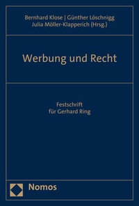 Abbildung von: Werbung und Recht - Nomos